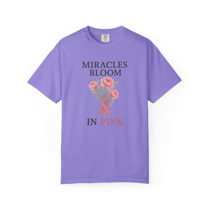 Breast Cancer Awareness T-Shirt, Floral Design for Charity Events, Gifts for Survivors, Unisex Apparel, Supportive Fashion
