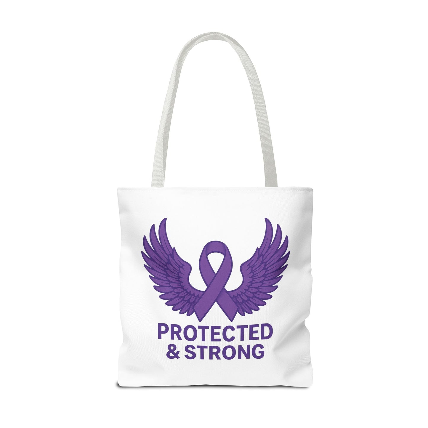 Protected and Strong Awareness Tote Bag, Eco-Friendly Shoulder Bag, Reusable Grocery Bag, Canvas Shopping Tote, Gift for Activists,