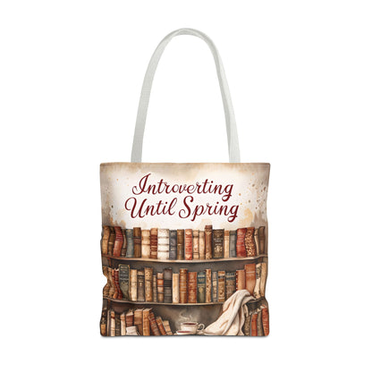 Introvert Tote Bag - Book Lover's Accessory, Everyday Use, Literary Gift, Spring Vibes, Book Club Essentials