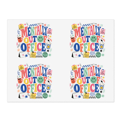 Mentally Out Of Office Sticker Sheets | Decorative Planner Stickers, Cute Office Humor