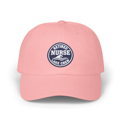 Retired Nurse Lake Crew Dad Cap | Embroidered Patch Adjustable Hat