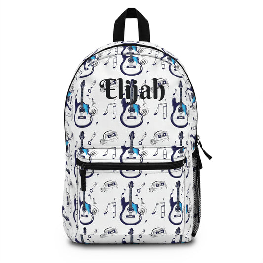 Guitar-Themed Unisex Backpack for Music Lovers, Personalized Bag, School Essentials, Gifts for Musicians, Trendy Backpack
