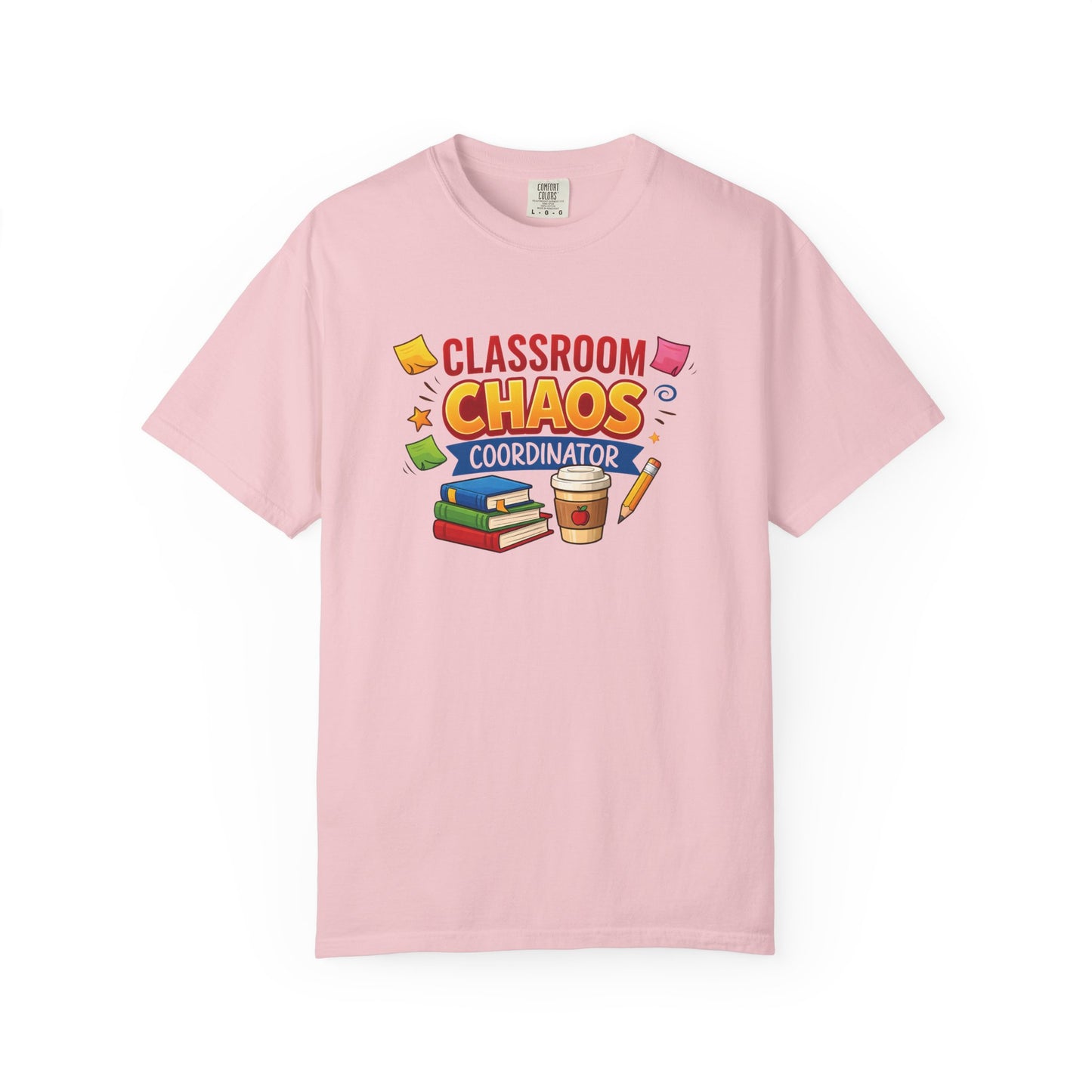Classroom Chaos Coordinator T-shirt | Teacher Coffee Books Pencil