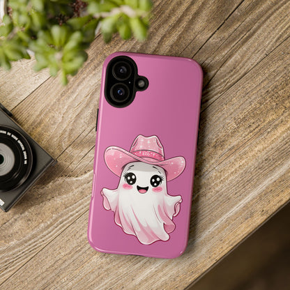 Cute Ghost Phone Case - Fun, Whimsical, Kawaii, Halloween, Gift Idea, Pink Ghost Design