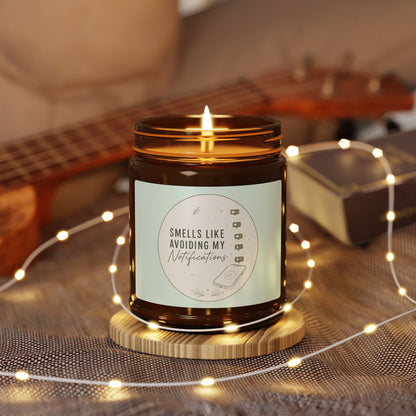 Smells Like Avoiding My Notifications Candle | Soy Amber Jar