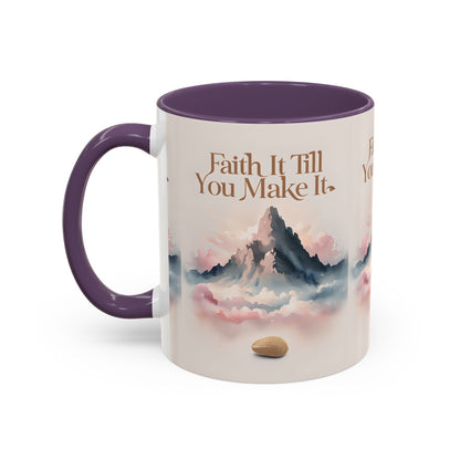 Faith It Till You Make It Coffee Mug, Motivational Drinkware, Inspirational Gift, Morning Coffee Cup, Self-Help Mug