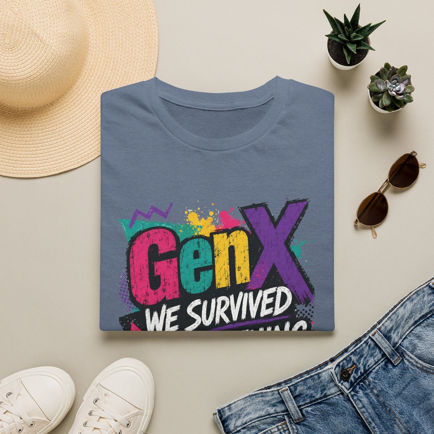 Gen X We Survived Everything T-Shirt | 90s Retro Graphic Tee