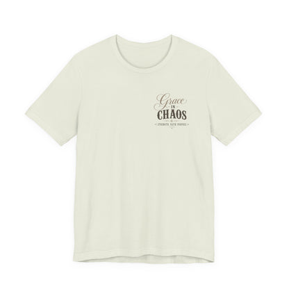 Grace in Chaos Tee | Inspirational scripture typography shirt