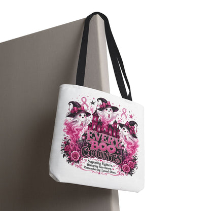 Every Boo Counts Tote Bag | Breast Cancer Awareness Ghosts