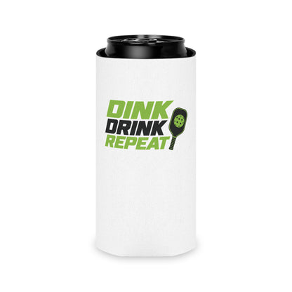 Dink Drink Repeat Can Cooler | Pickleball Paddle Graphic, Personalized Option