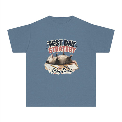 Test Day Strategy Play Dead Youth Tee | Possum Illustration, Back-to-School