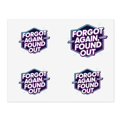 Sticker Sheet Bundle, Gen X Humor Forgot Again Found Out, Funny Stickers Pack, Retro Label Set, 90s Nostalgia Decals, Scrapbook Supplies