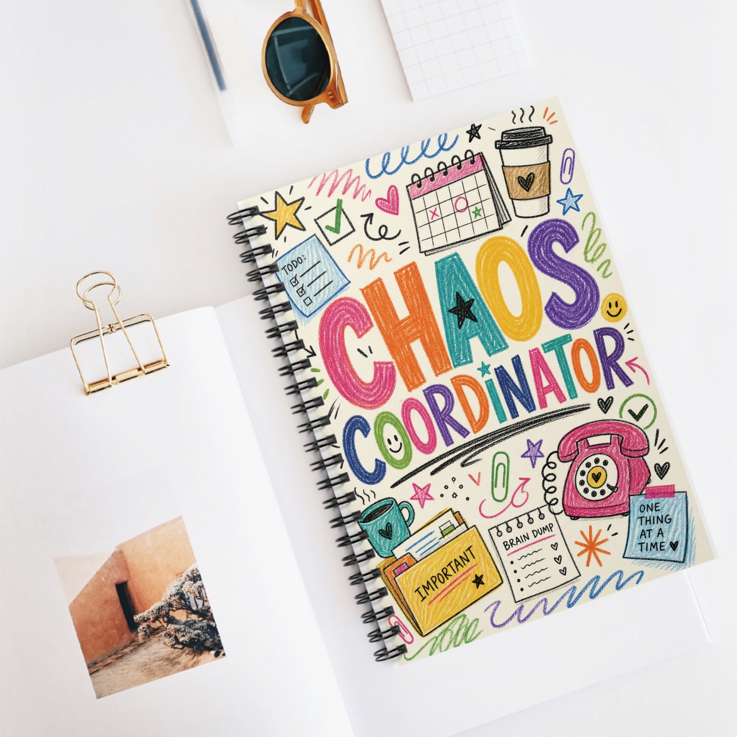 Chaos Coordinator Spiral Notebook | Ruled Line Planner Journal
