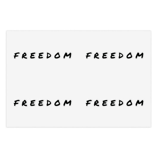 Freedom Sticker Sheet Bundle - Inspirational Decals, Motivational Sticker Pack, Clear Vinyl Stickers, Planner Accessories,