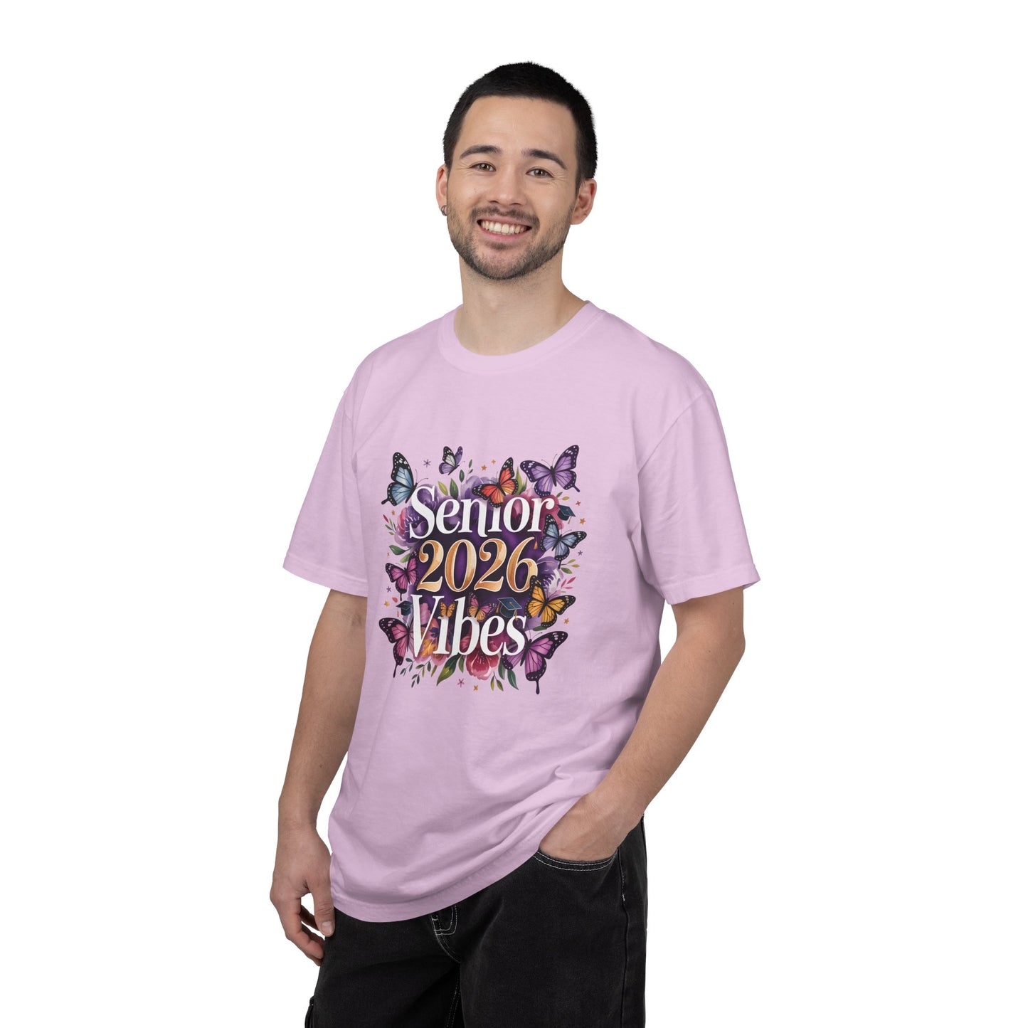 Senior 2026 Vibes T-Shirt | Butterfly Graduation Design