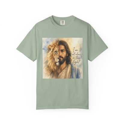 Jesus Lion of Judah t-shirt | I am not alone in this fight Christian tee
