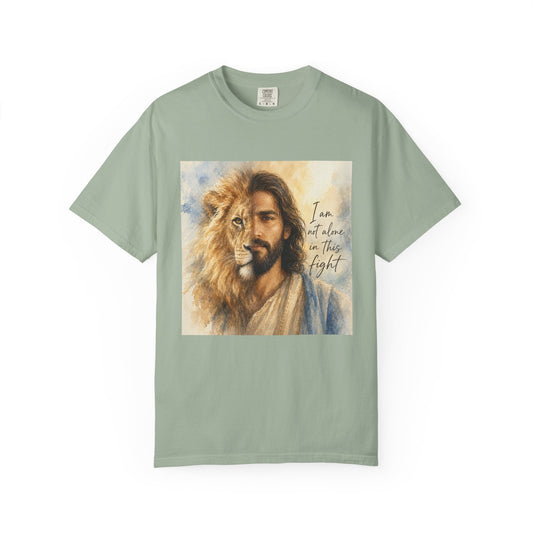 Jesus Lion of Judah t-shirt | I am not alone in this fight Christian tee