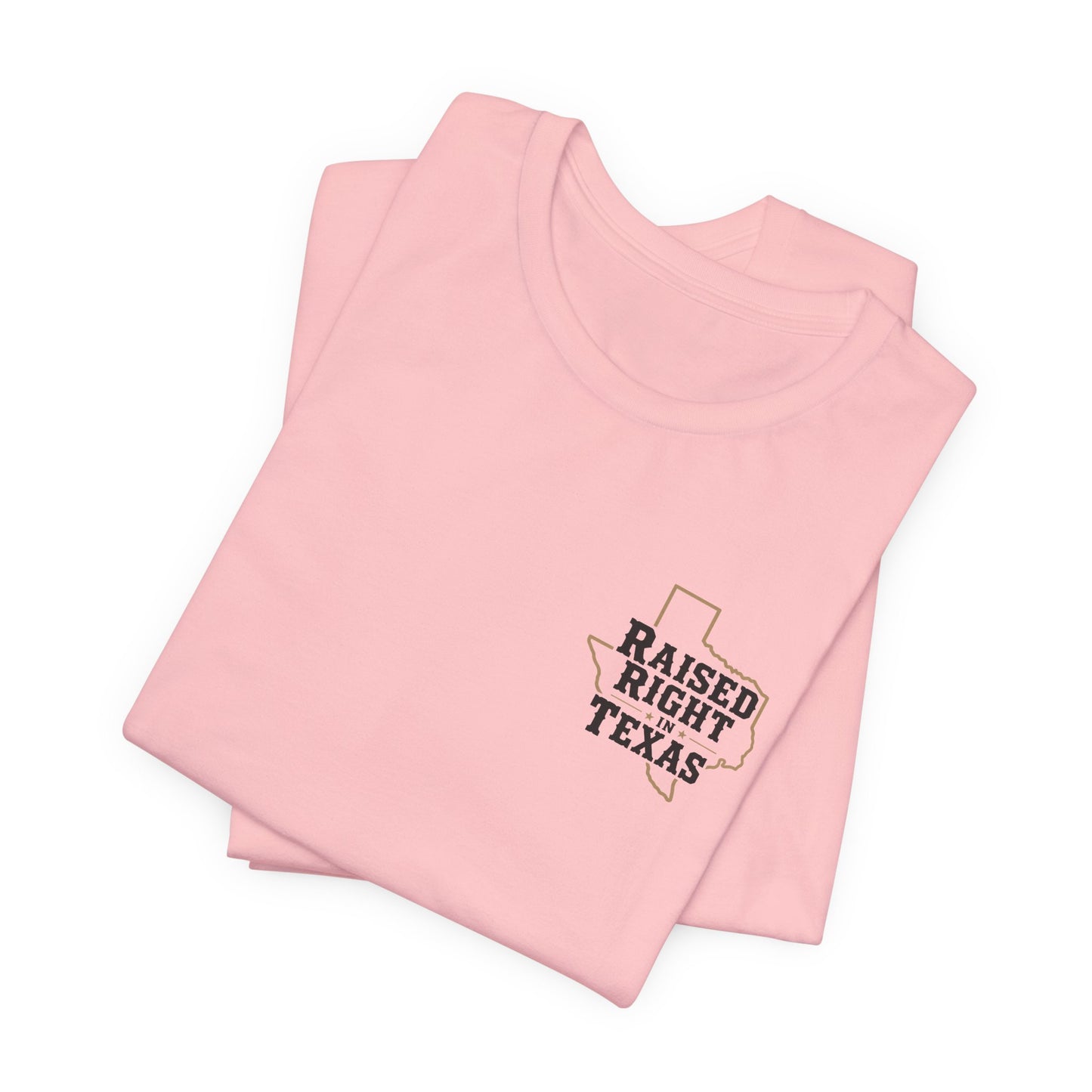 Raised Right in Texas T-Shirt | Texas Outline, Typographic Western Design