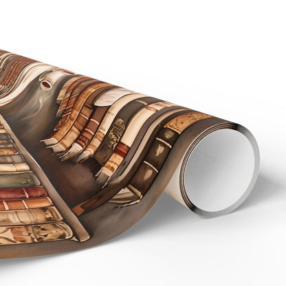 Charming Book-Themed Wrapping Paper, Ideal for Book Lovers, Gifts for Holidays, Birthdays, Literary Celebrations, Eco-Friendly Gift Wrap