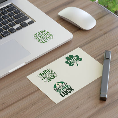 Faith Over Luck Sticker Sheet | Christian Inspirational Stickers