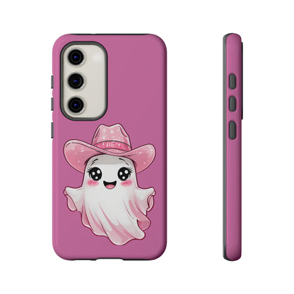 Cute Ghost Phone Case - Fun, Whimsical, Kawaii, Halloween, Gift Idea, Pink Ghost Design