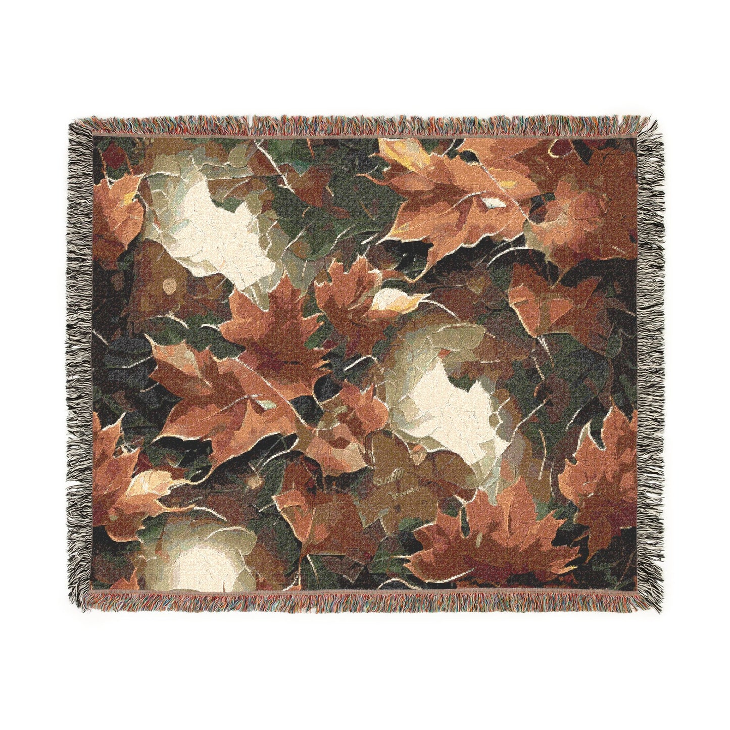 Cozy Artistic Woven Blanket - Floral & Abstract Home Decor, Great for Gift, Sofa, Bed, Fall Decor, Warm Throw
