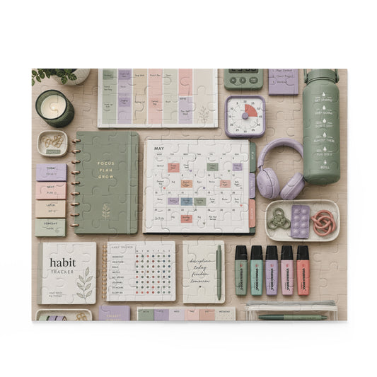 Executive Function Command Center Neurodivergent Flatlay Puzzle