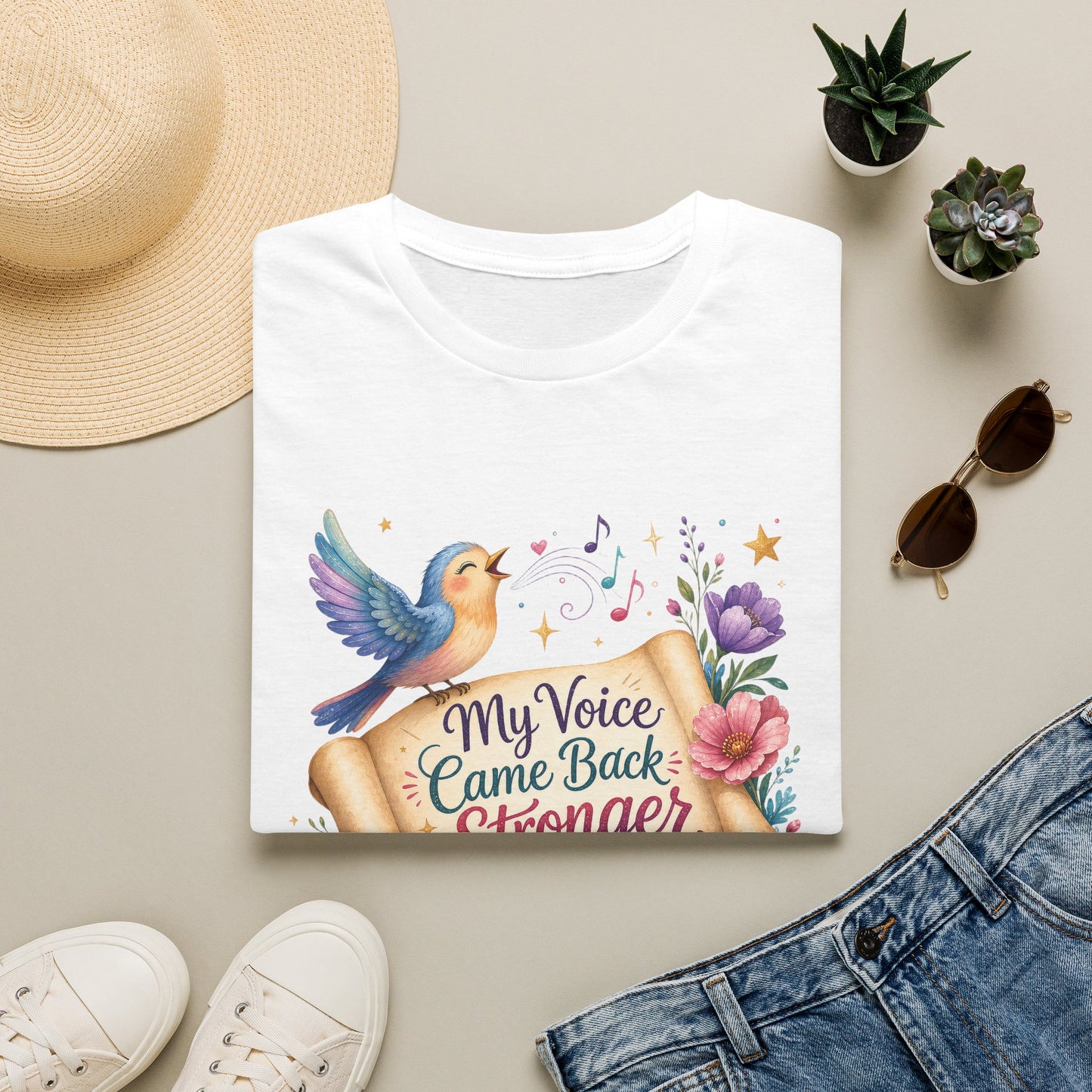 My Voice Came Back Stronger T-Shirt | Survivor
