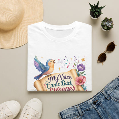 My Voice Came Back Stronger T-Shirt | Survivor