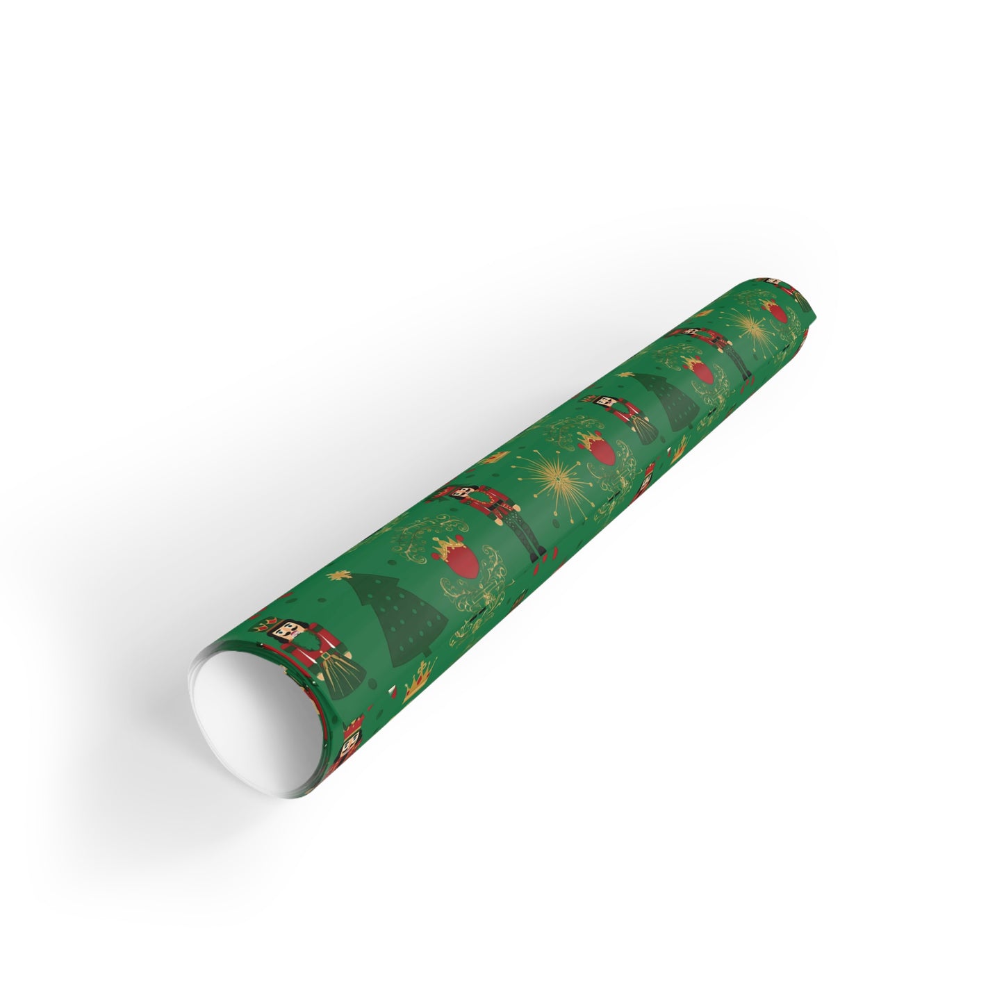 Nutcracker and Ornaments Christmas Wrapping Paper Roll | Holiday Gift Wrap