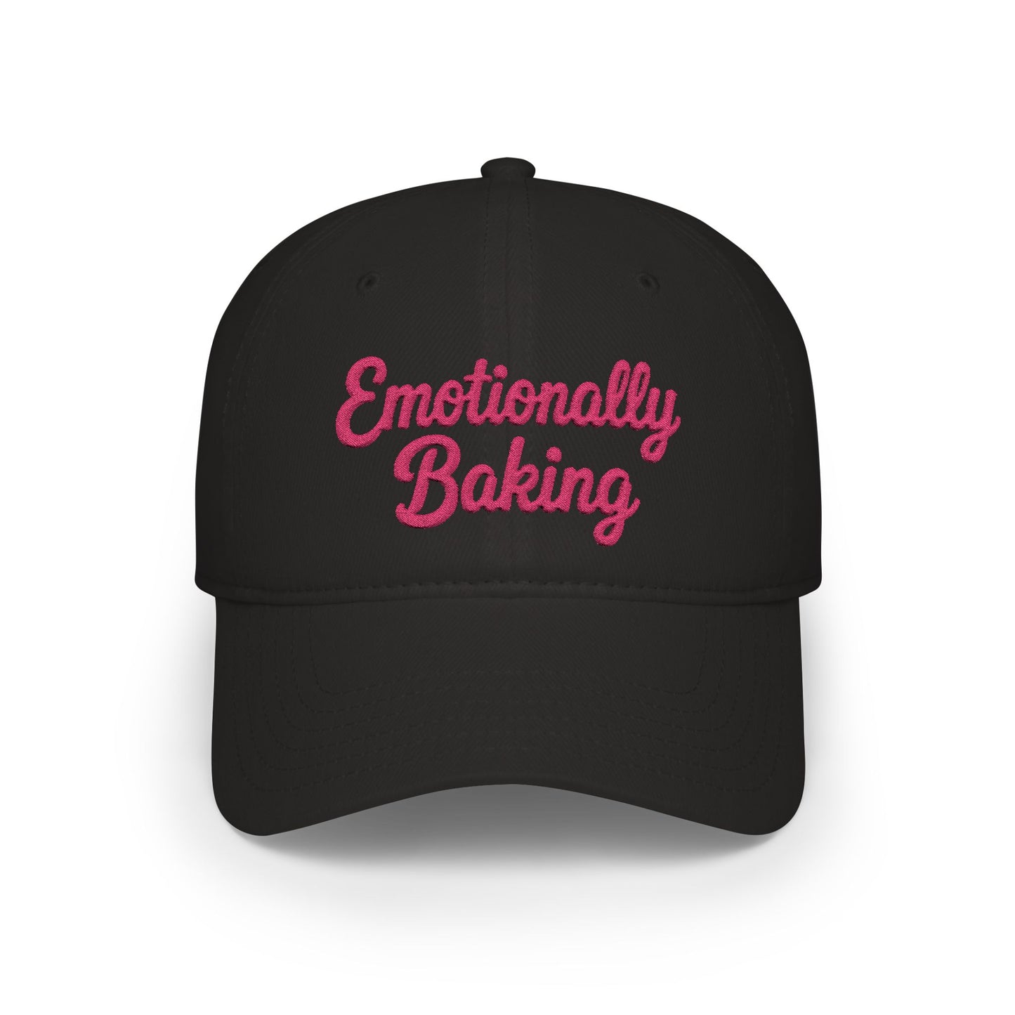 Emotionally Baking Cap | Embroidered Script Baseball Cap