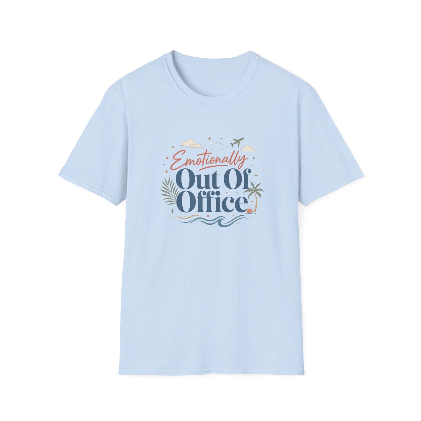 Emotionally Out Of Office T-Shirt | Vacation Palm Beach Design