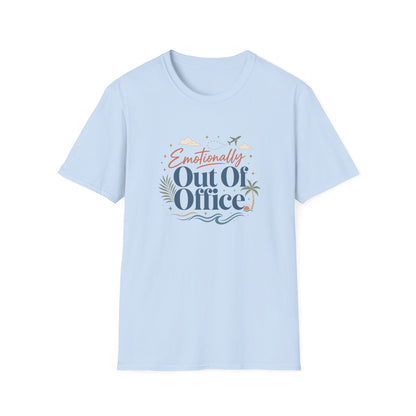 Emotionally Out Of Office T-Shirt | Vacation Palm Beach Design