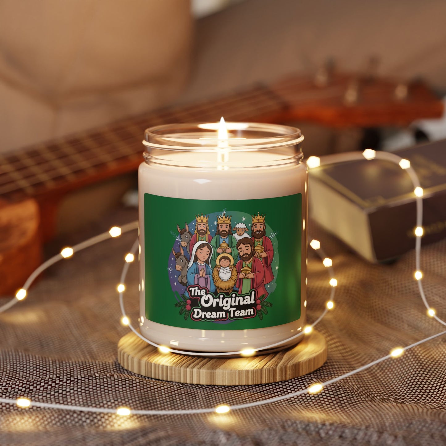 Nativity 'The Original Dream Team' Candle, Soy Jar 9oz | Christmas Decor