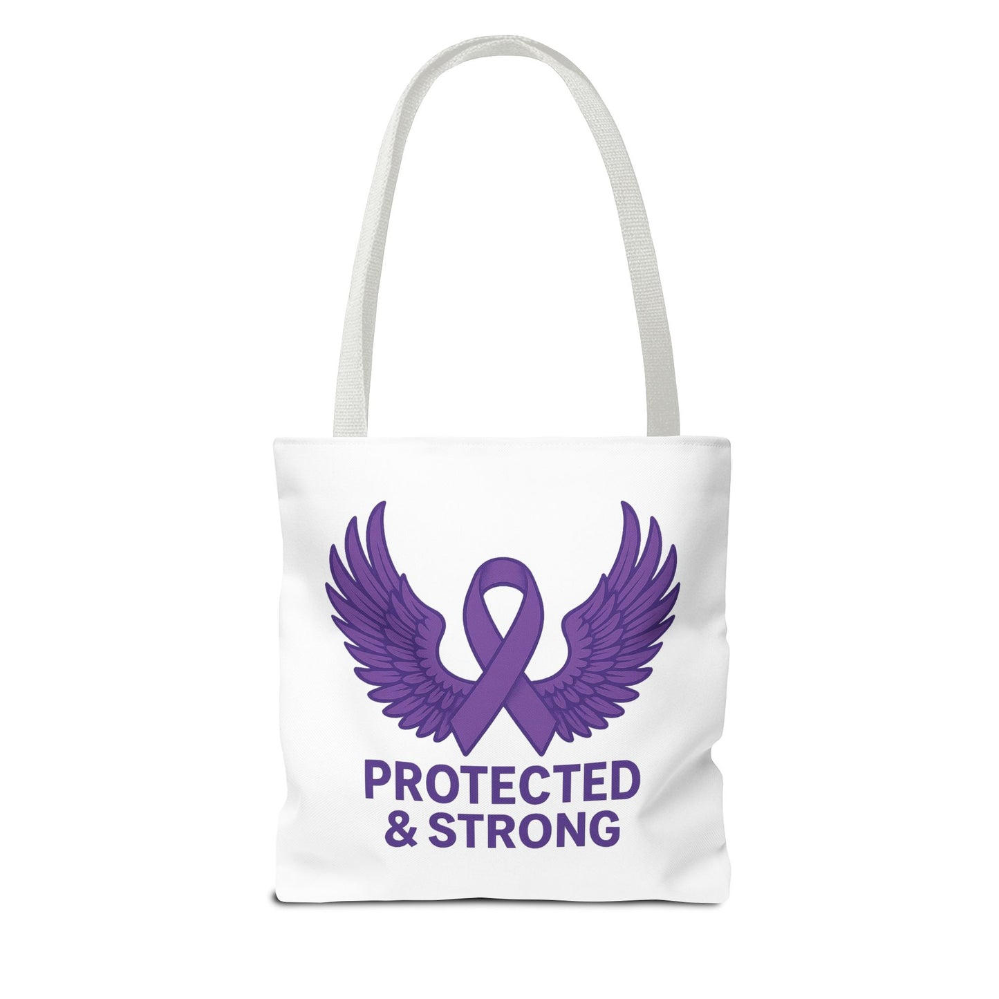 Protected and Strong Awareness Tote Bag, Eco-Friendly Shoulder Bag, Reusable Grocery Bag, Canvas Shopping Tote, Gift for Activists,