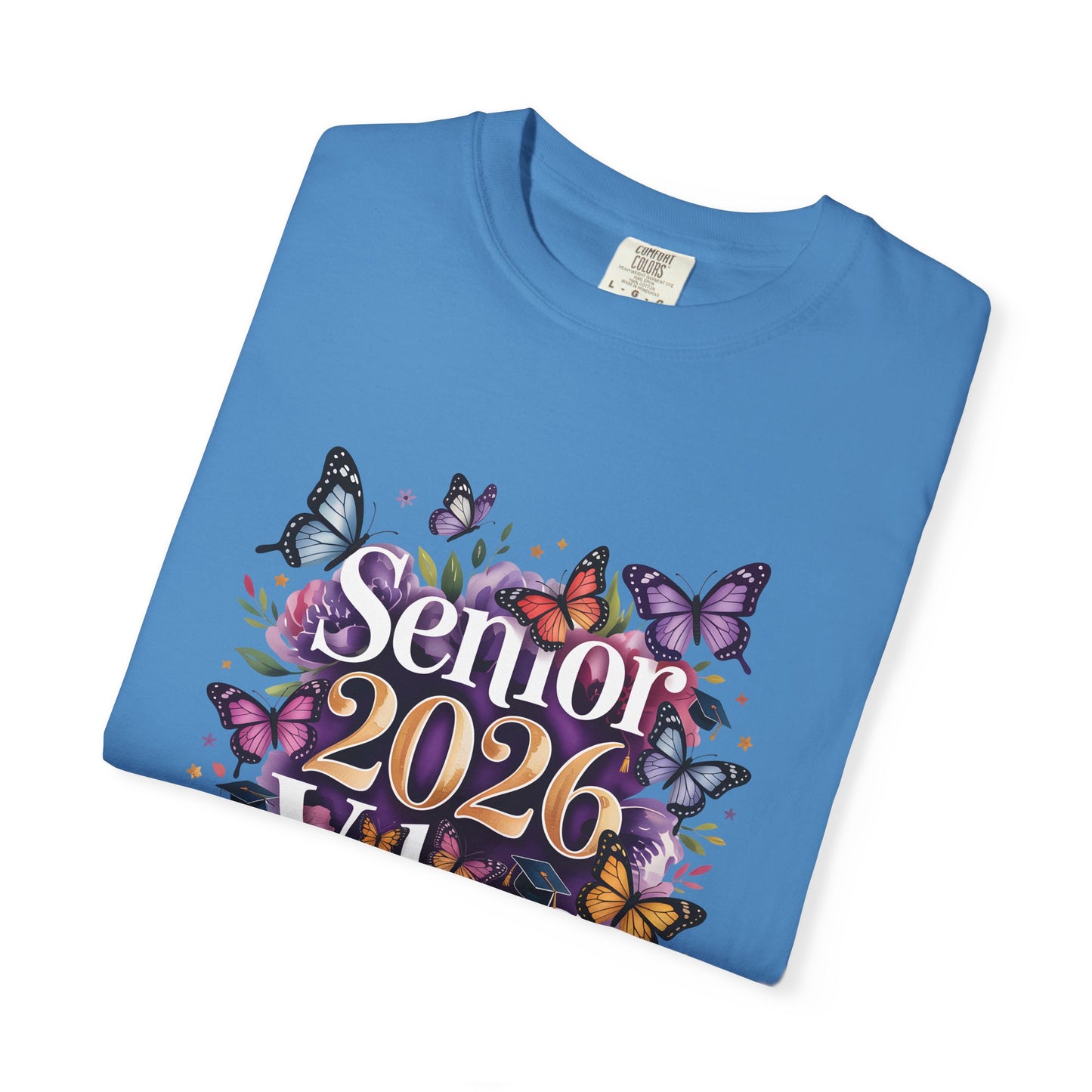 Senior 2026 Vibes T-Shirt | Butterfly Graduation Design