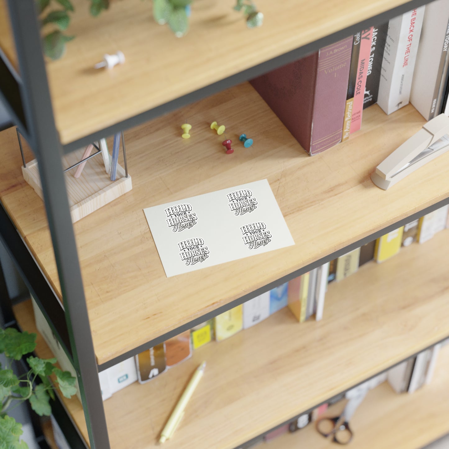 Hold Your Horses Honey Sticker Sheet | Western Retro Phrase Stickers