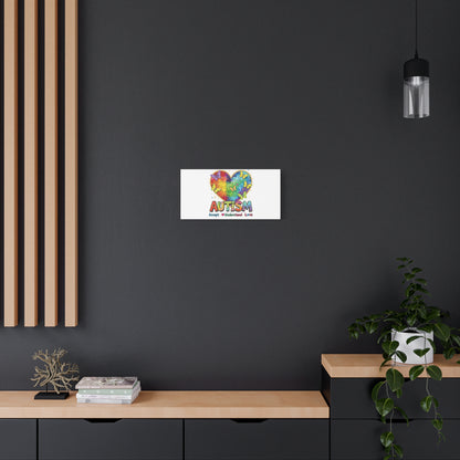 Autism Heart Puzzle Rainbow Butterflies Canvas | Accept Understand Love