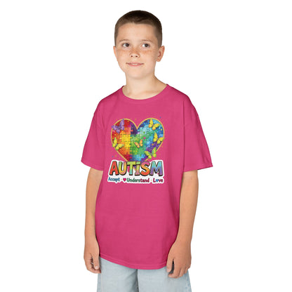 Autism Puzzle Heart Kids Tee | Accept Understand Love