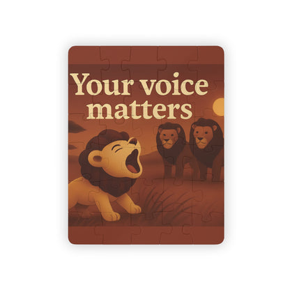 Kids' Puzzle, Your Voice Matters 30-Piece, Children's Jigsaw Game, Interactive Learning Toy, Educational Activity