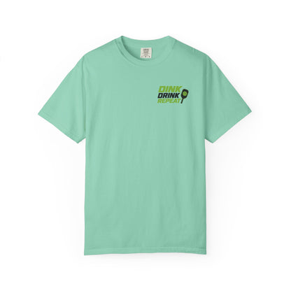 Dink Drink Repeat T-shirt | Pickleball Paddle Graphic