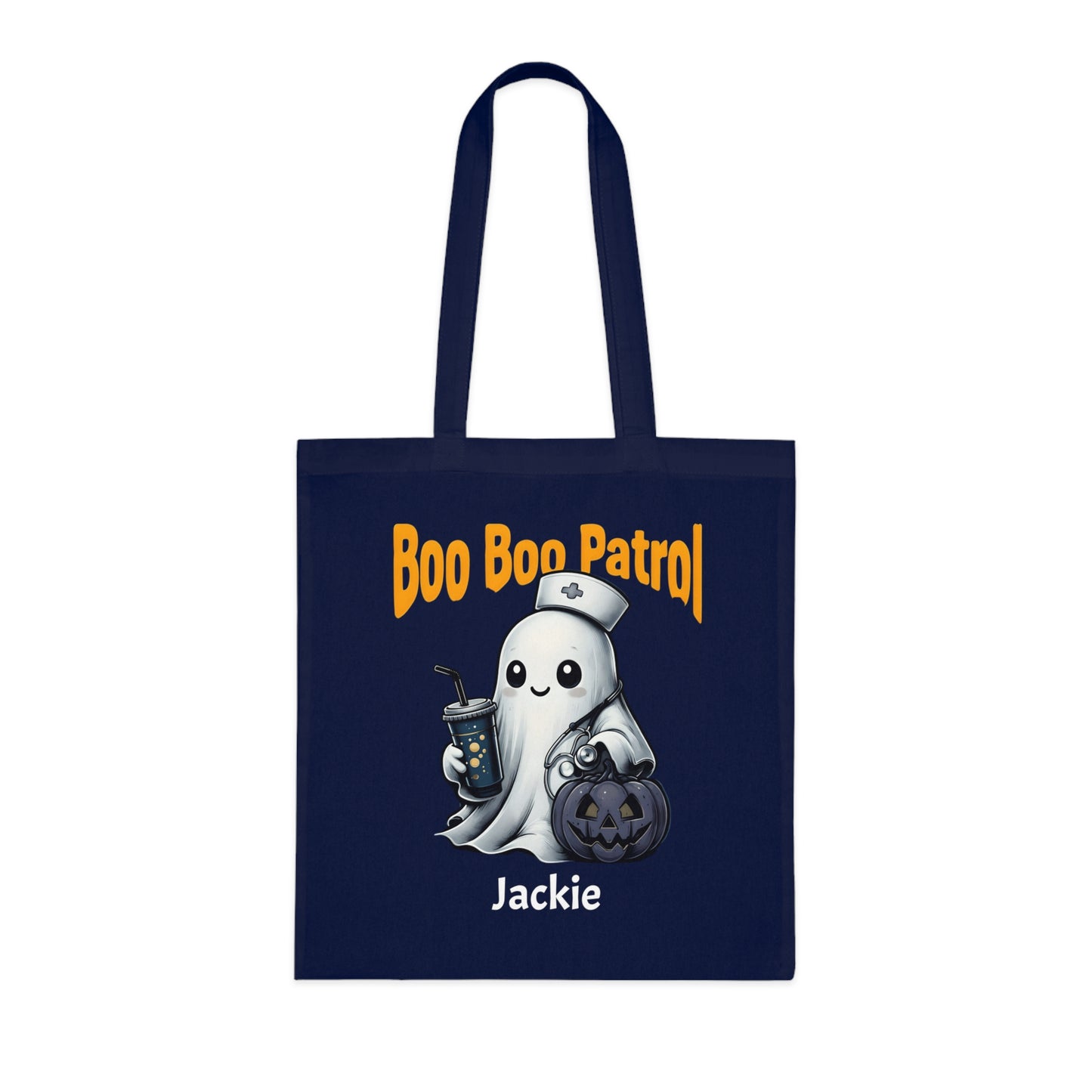 Boo Boo Patrol Nurse Halloween Tote Bag, Cute Ghost Design, Trick or Treat Bag, Halloween Party, Spooky Season Essential, Nurses Gift