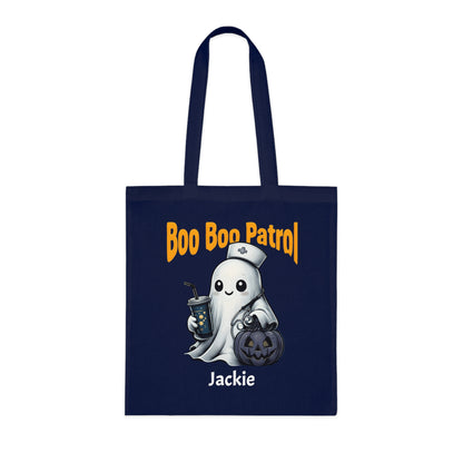Boo Boo Patrol Nurse Halloween Tote Bag, Cute Ghost Design, Trick or Treat Bag, Halloween Party, Spooky Season Essential, Nurses Gift