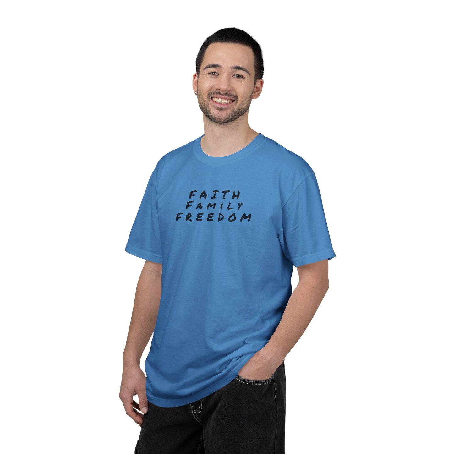Faith Family Freedom Unisex T-shirt, Christian Tee, Faith Over Fear Shirt, Religious Apparel, Inspirational Clothing