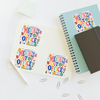 Mentally Out Of Office Sticker Sheets | Decorative Planner Stickers, Cute Office Humor