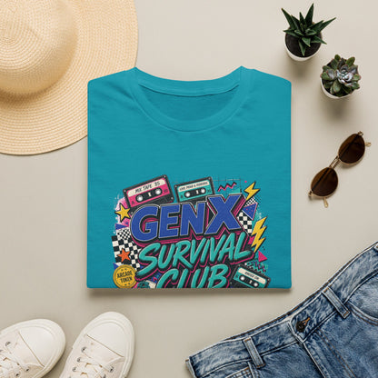 Gen X Survival Club T-Shirt | 80s Retro Cassette Graphic