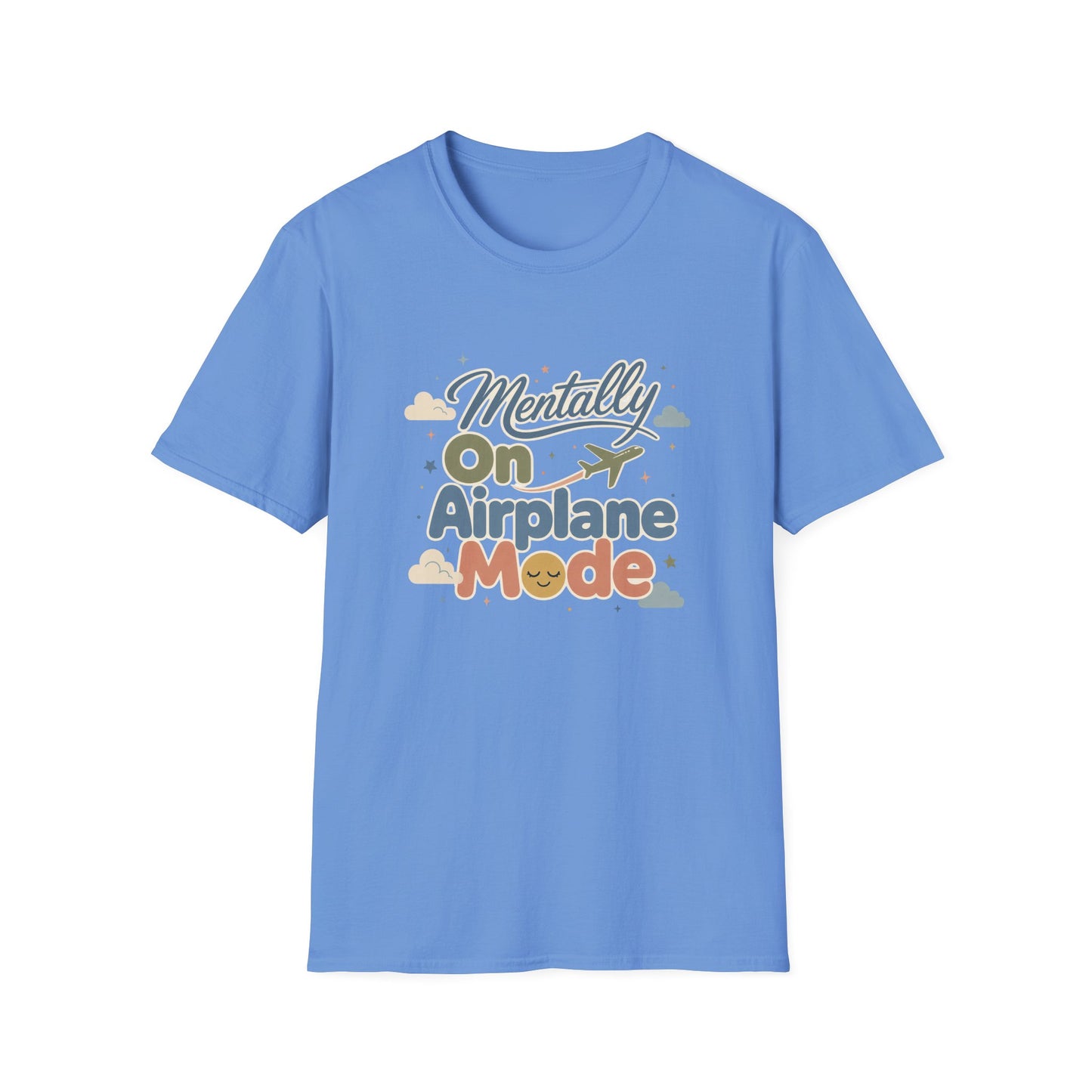 Mentally On Airplane Mode T-Shirt | Travel Plane Graphic