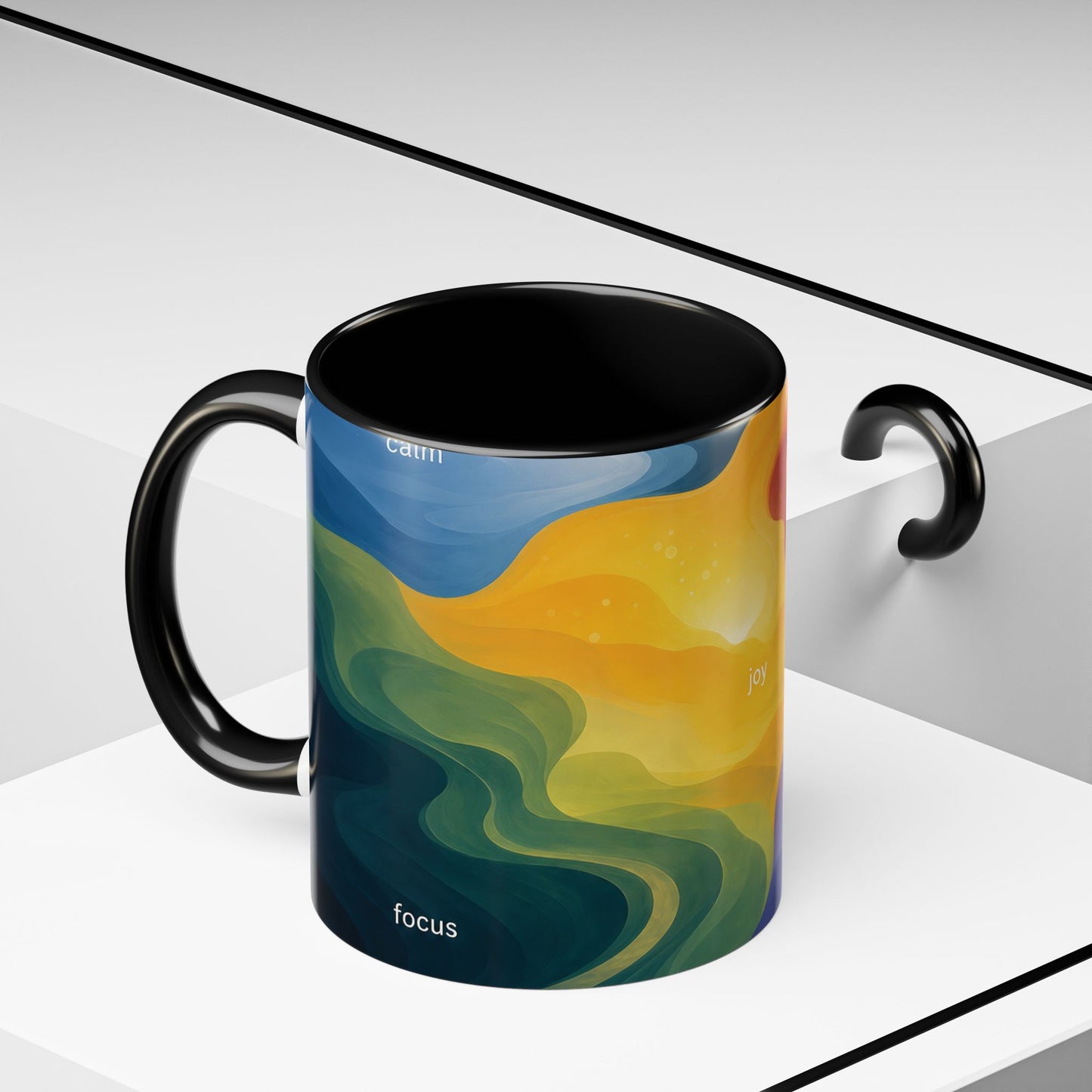 Colorful Emotional Spectrum Mug | Personalized Name Coffee Mug