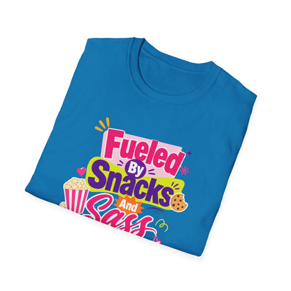 Fueled by Snacks and Sass T-Shirt | Snack Quote Tee