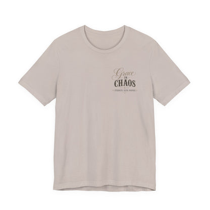 Grace in Chaos Tee | Inspirational scripture typography shirt
